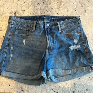 Old Navy Jean Shorts High Rise OG Straight Size 14